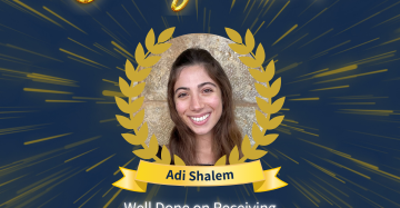 Adi Shalem, The recipient of the Fellowship Intiative Fund Scholarship